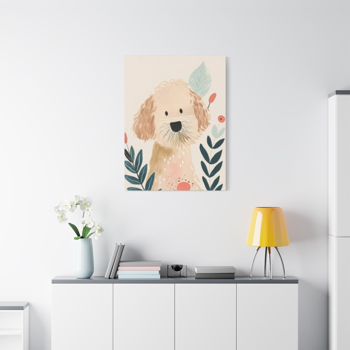 Goldendoodle Illustration Wall Art & Canvas Prints