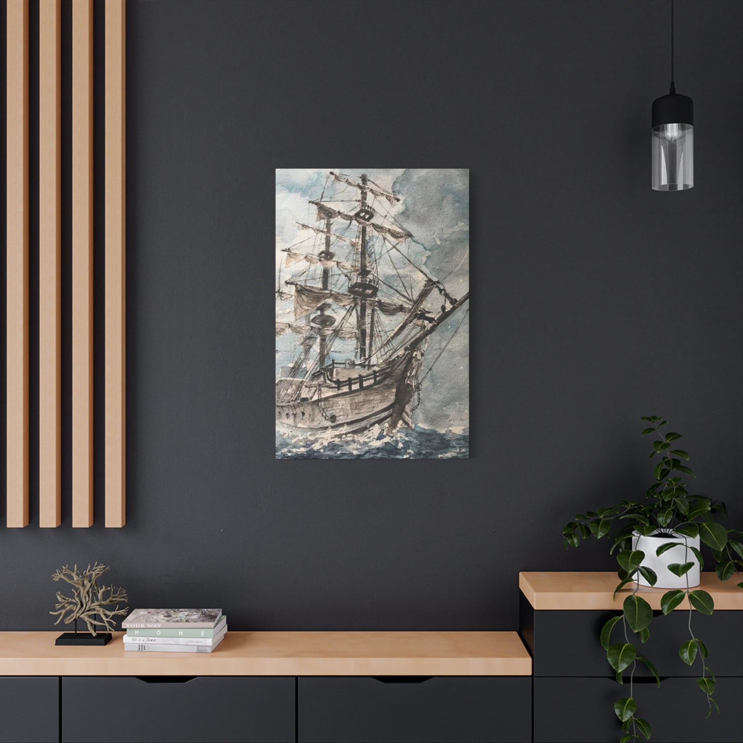 Large Ship Sailing In Ocean Wall Art & Canvas Prints