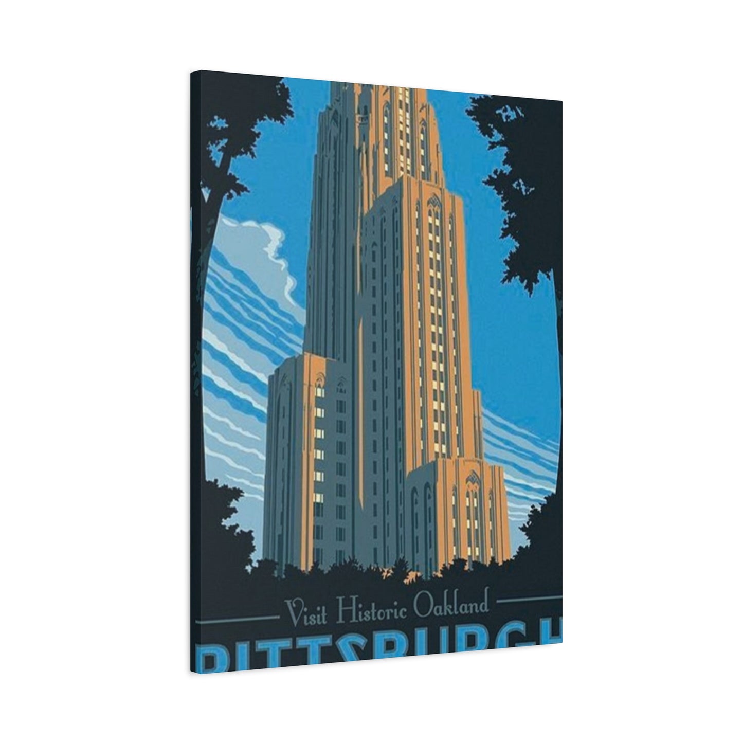 Historic Oakland Pittsburgh Poster Wall Art & Canvas Prints