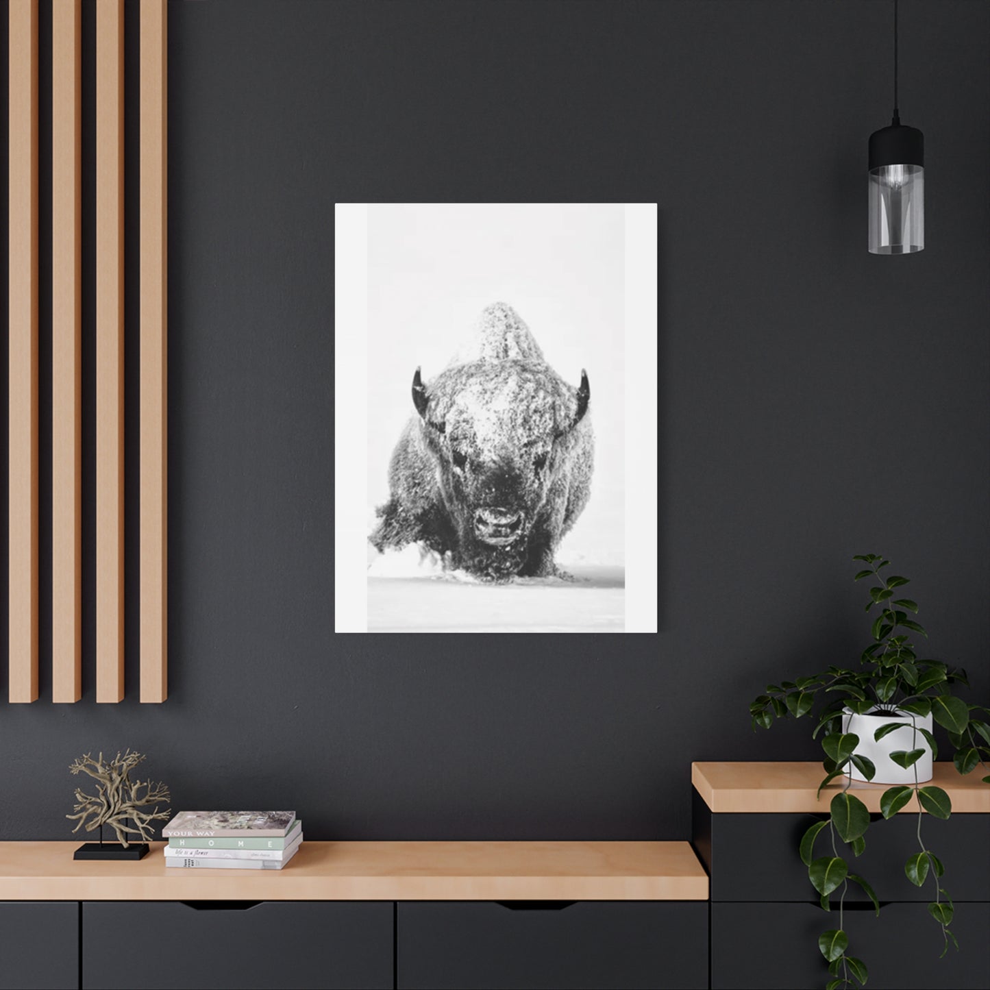 Snowy Bull Wall Art & Canvas Prints