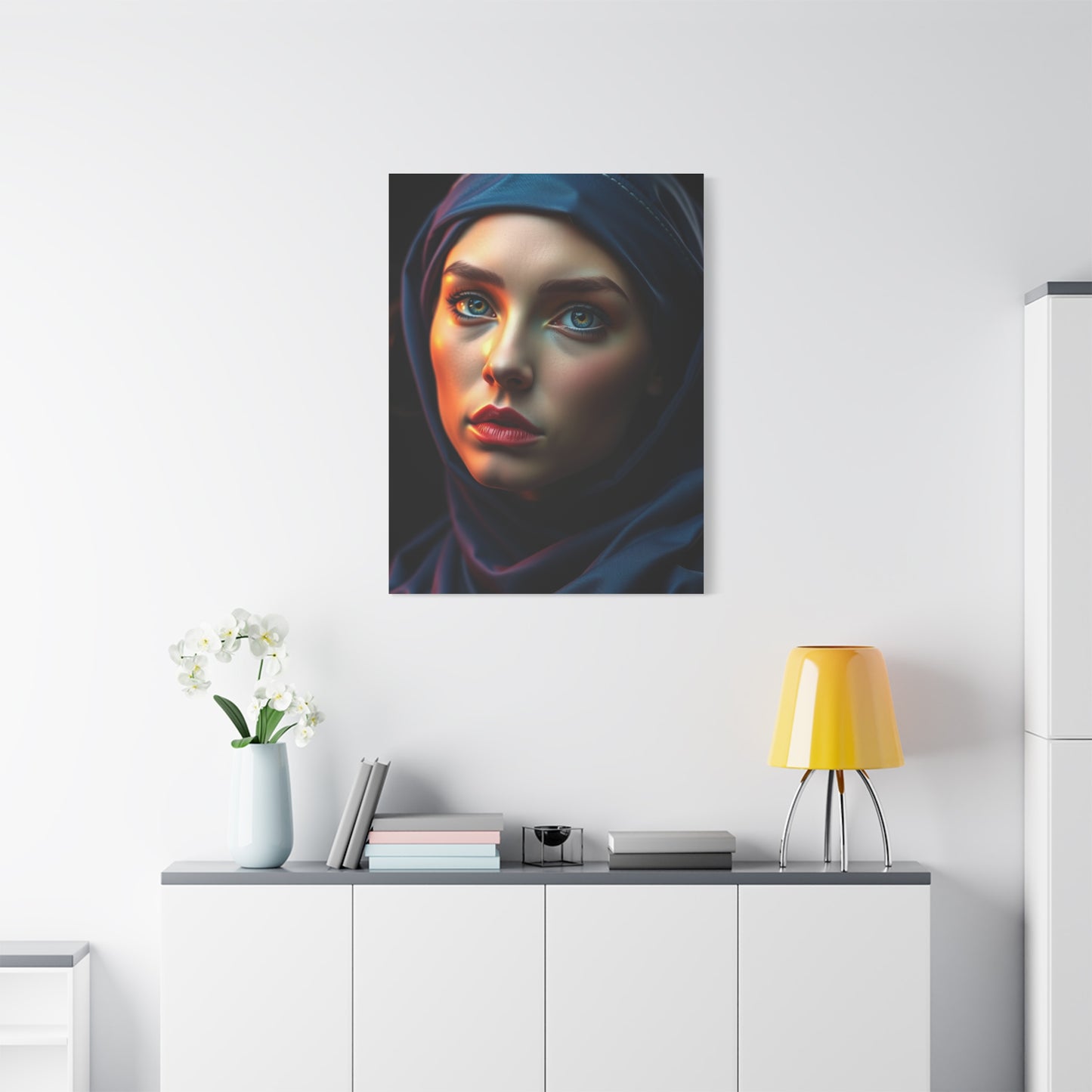 Refined Sienna and Sapphire Wall Art & Canvas Print