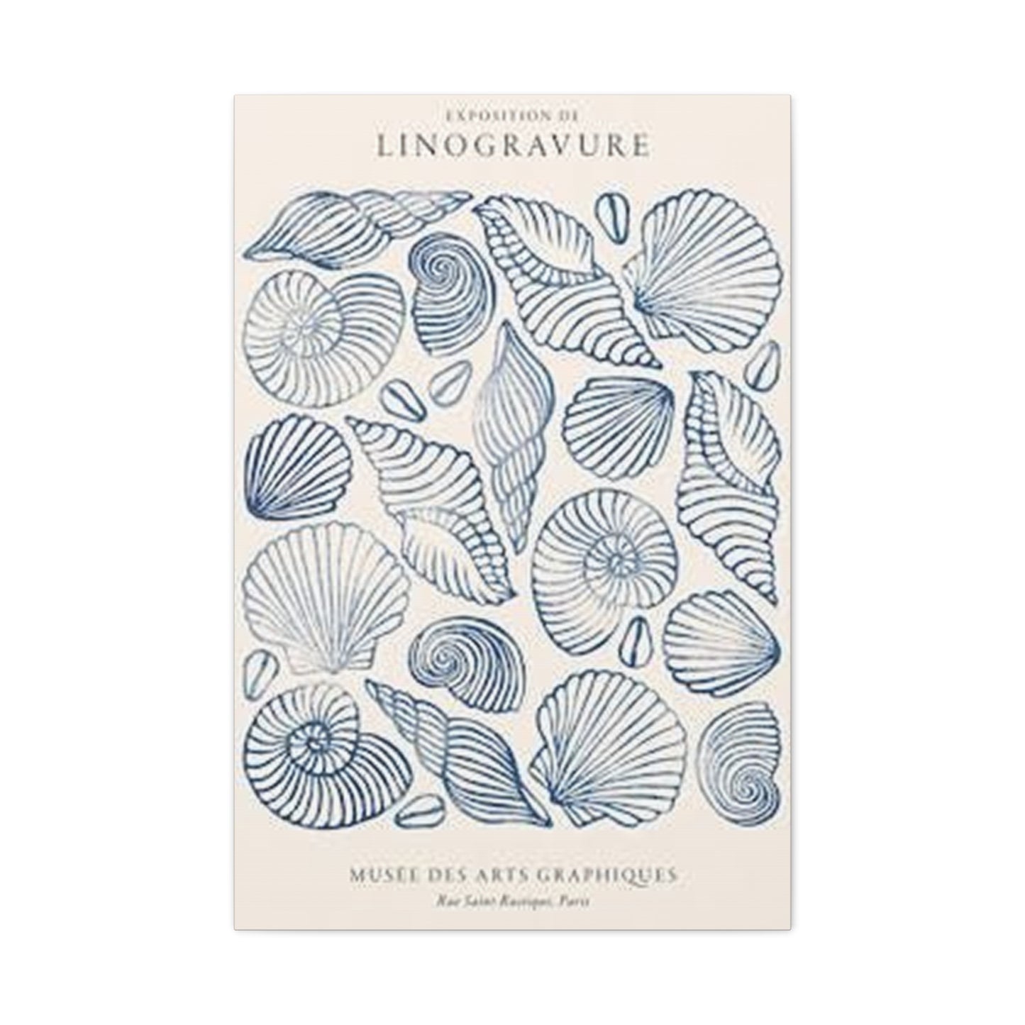 Purple Sea Shell Shape Poster Wall Art & Canvas Prints