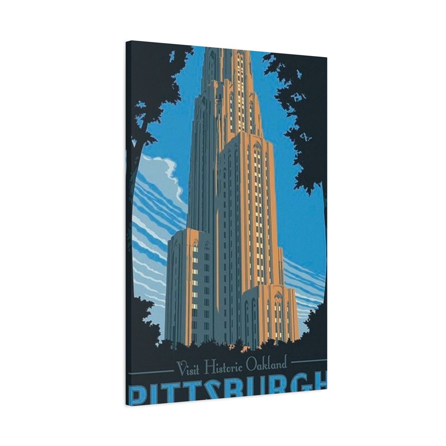 Historic Oakland Pittsburgh Poster Wall Art & Canvas Prints