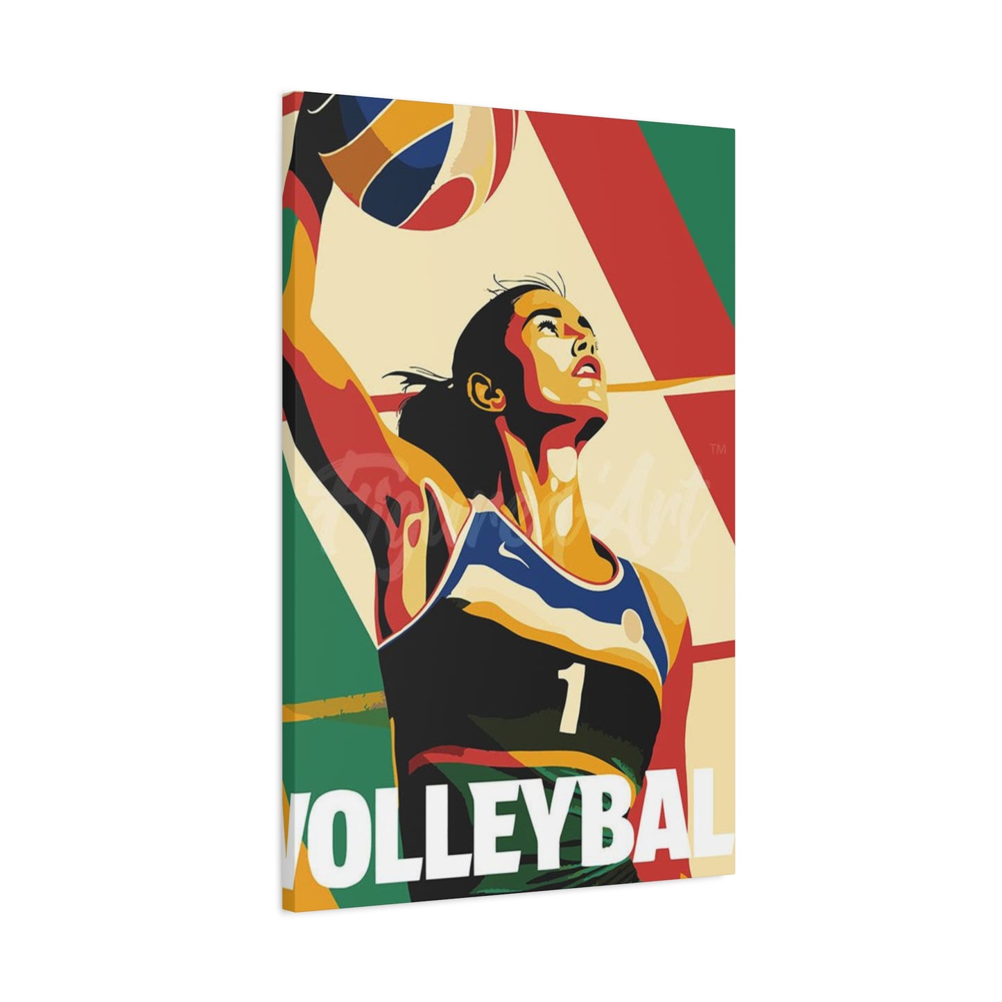 Abstract Volleyball Player Wall Art & Canvas Prints