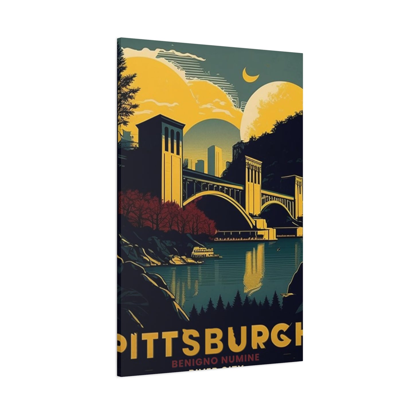 Night Sky Pittsburgh Poster Wall Art & Canvas Prints