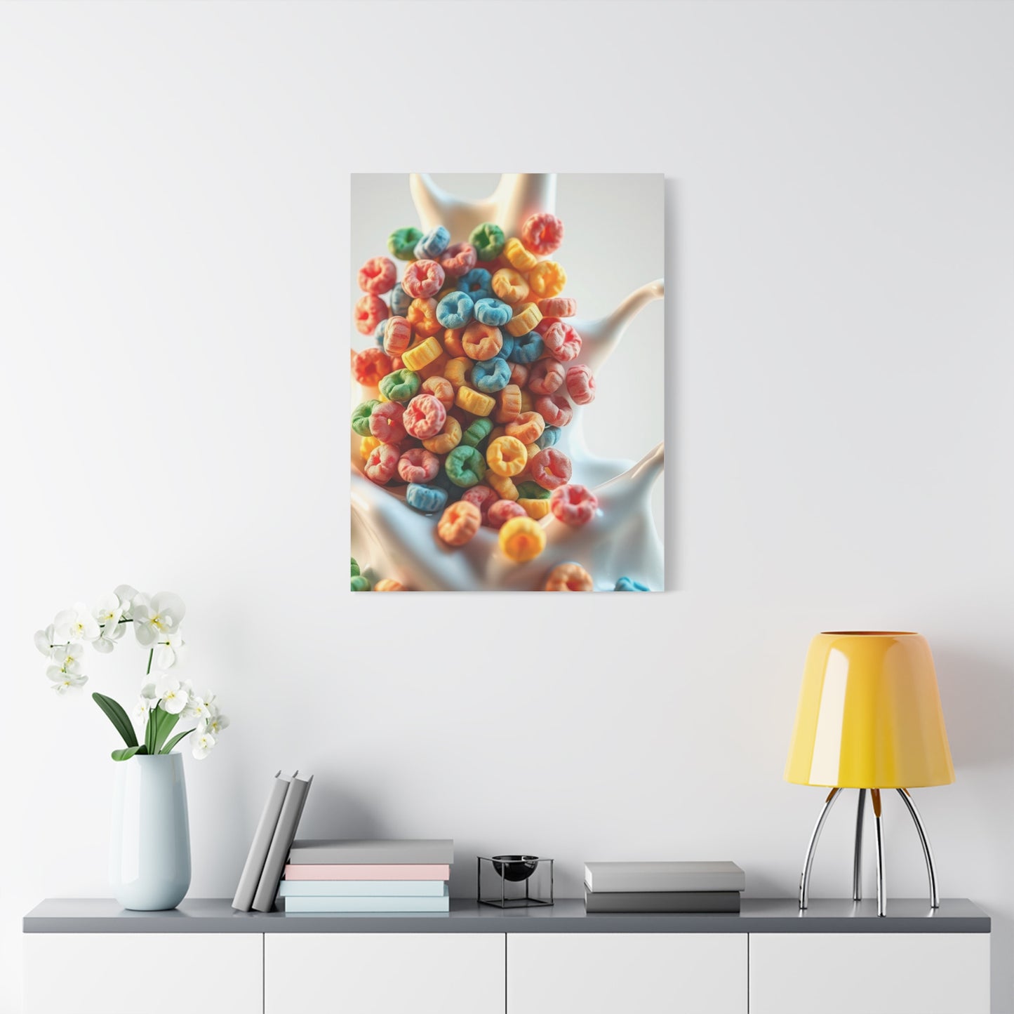Fruit Loops in Milk Art Premium Canvas 19 Wall Art & Canvas Print
