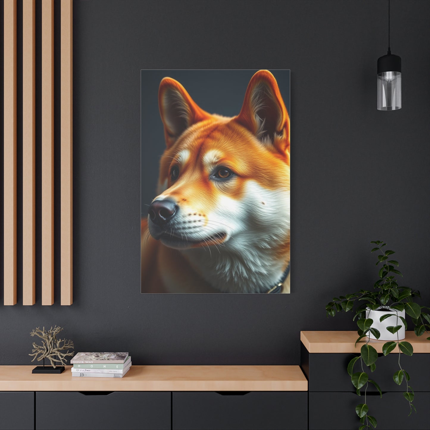 Shiba Inu Dog Art Refined Canvas Wall Art & Canvas Print