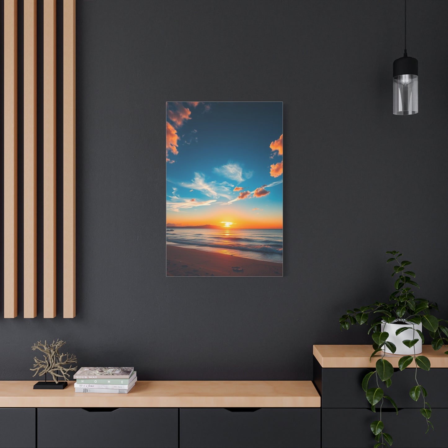 Masterpiece Beach Sunrise and Sunset Art Vision Wall Art & Canvas Print