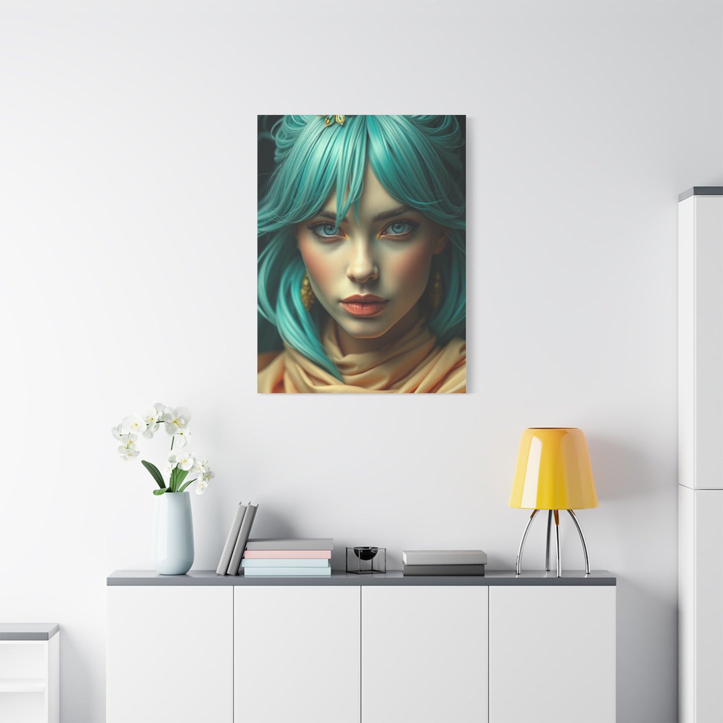 Opulent Teal Tableau wall art & canvas print