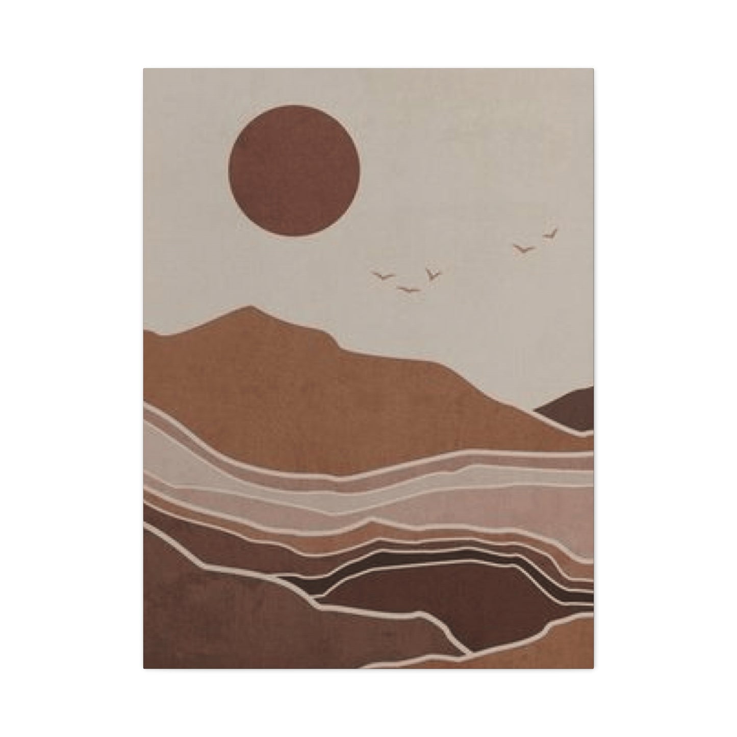 Brown Desert Painting Wall Art & Canvas Prints