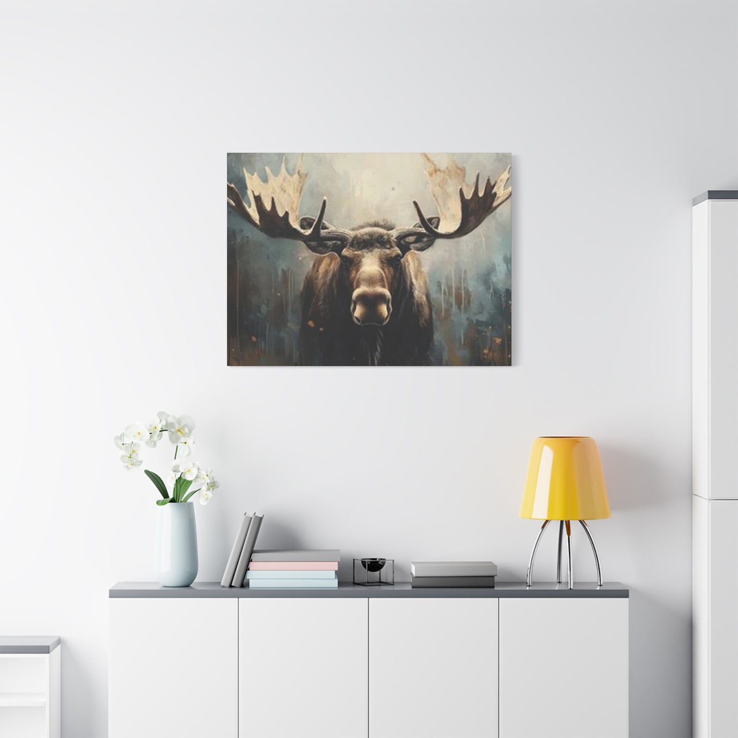 Large Moose Painting Wall Art & Canvas Prints