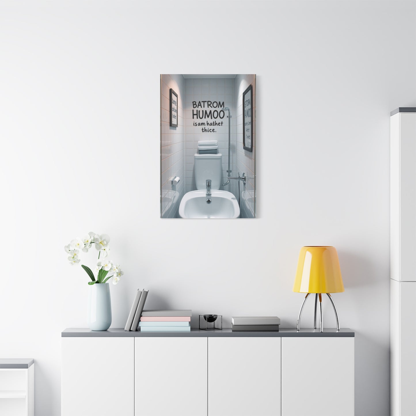 Masterpiece Bathroom Humor Art Vision Wall Art & Canvas Print