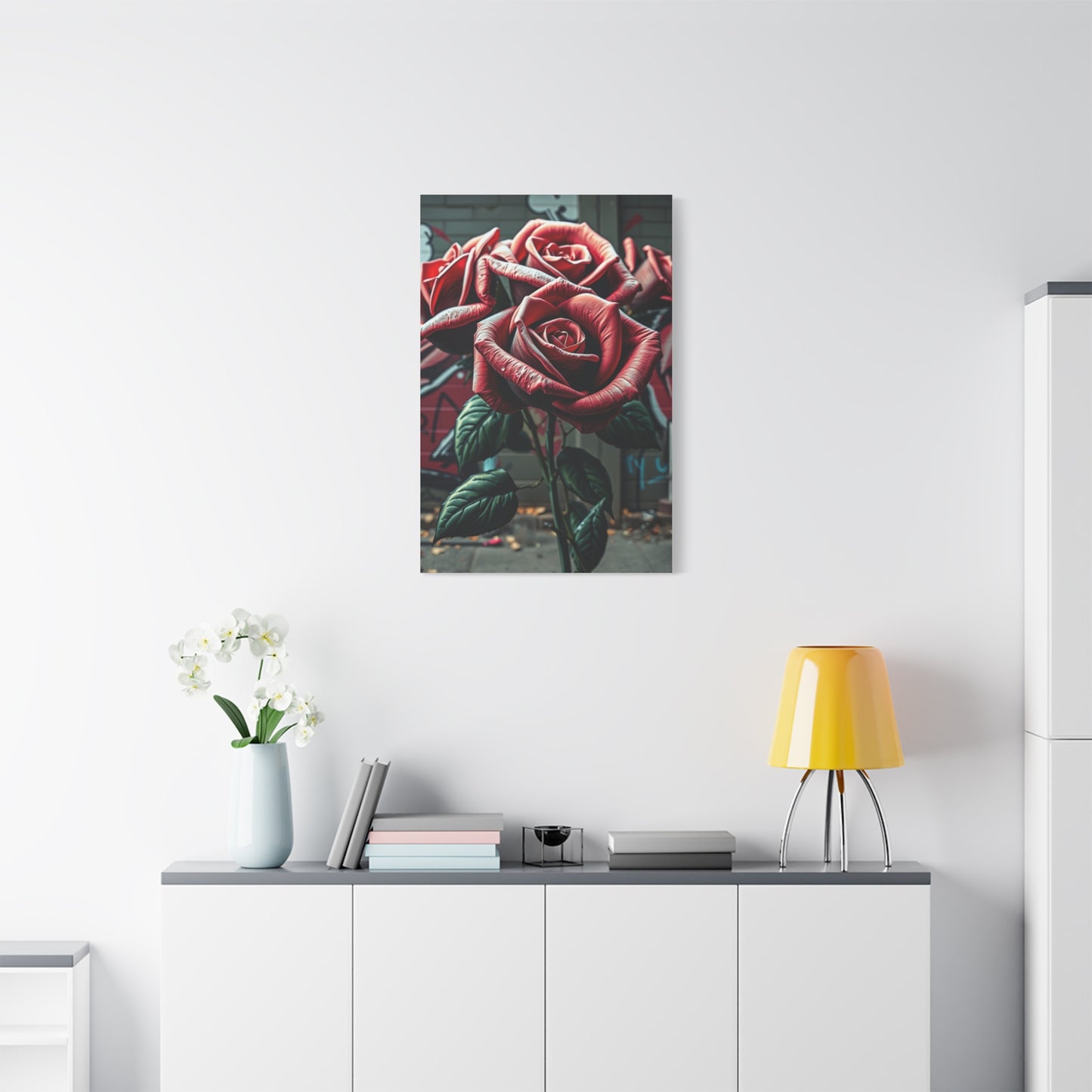 Renaissance Bloom Graffiti Wall Art & Canvas Print