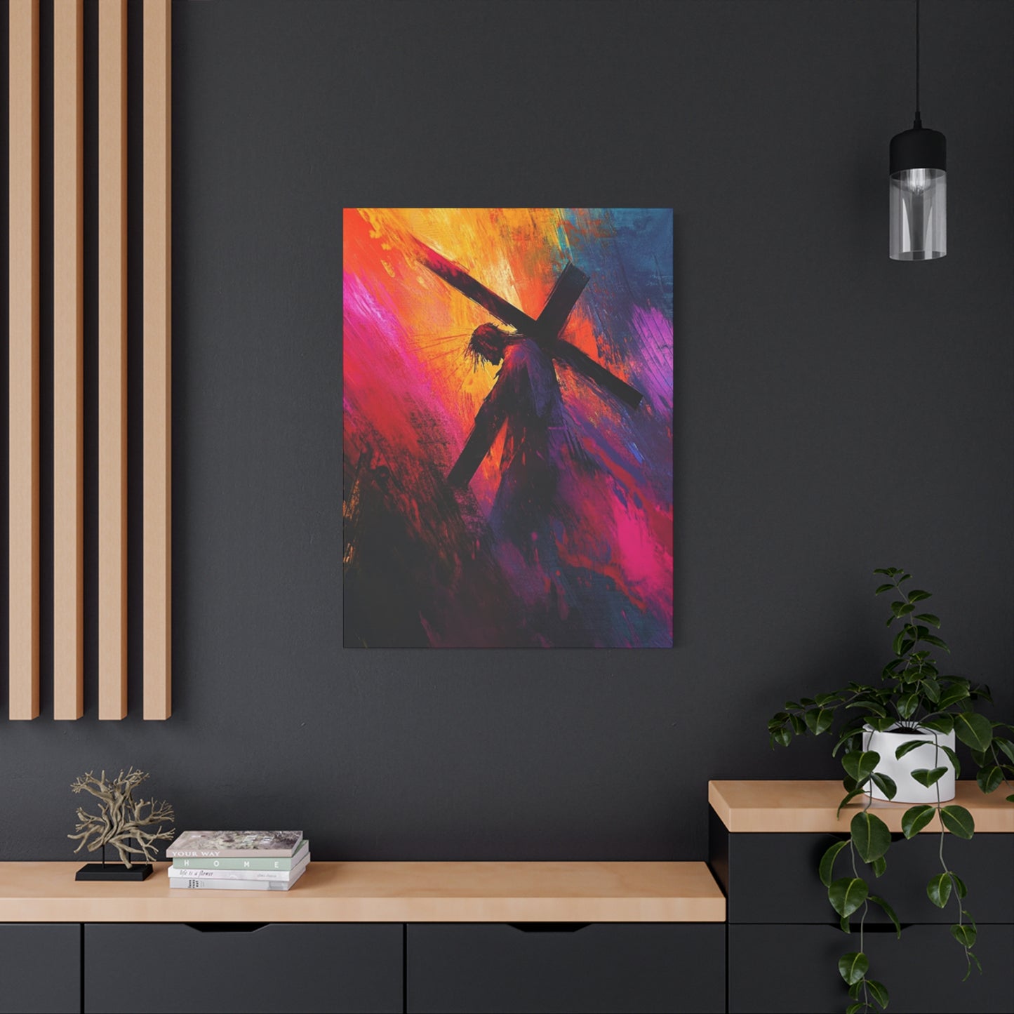 Abstract Jesus Caring Cross Wall Art & Canvas Prints