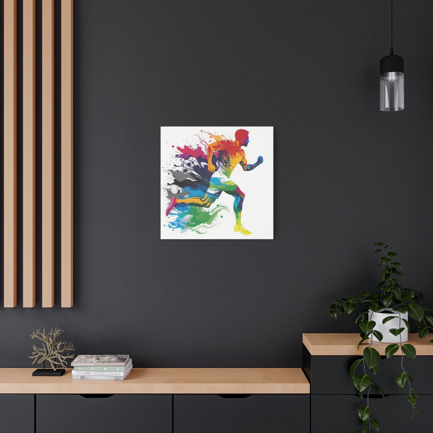 Running Graffiti Wall Art & Canvas Prints