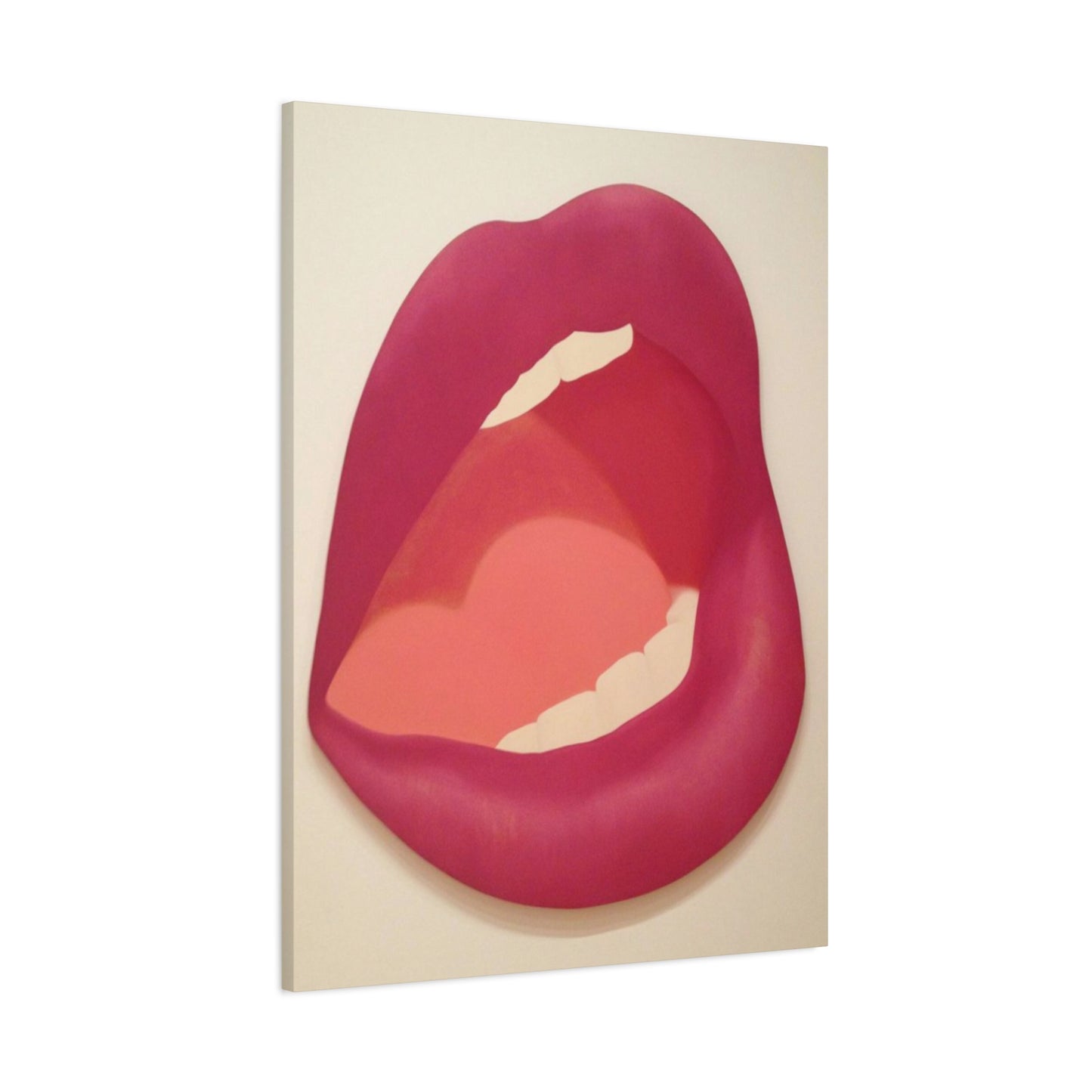 Red Lips Painting Wall Art & Canvas Prints