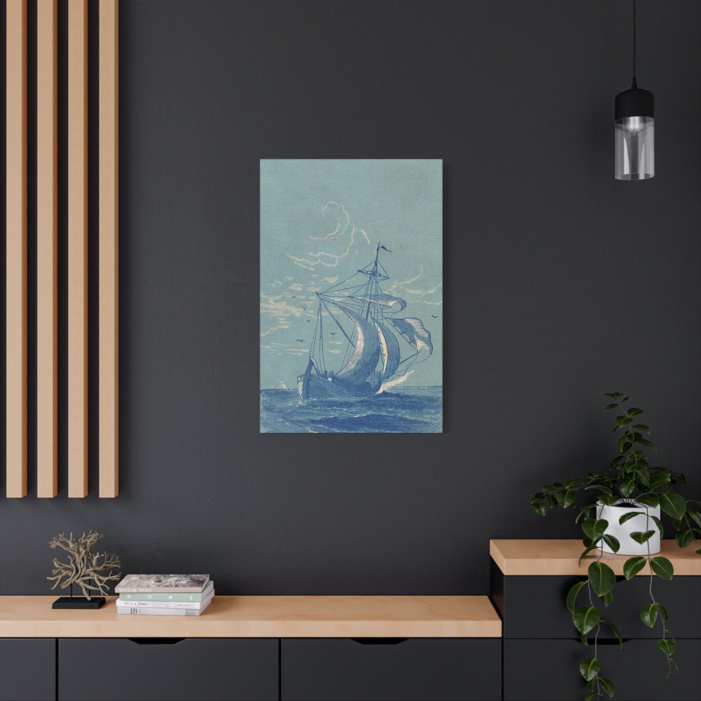 Ship Sailing In Sea Wall Art & Canvas Prints