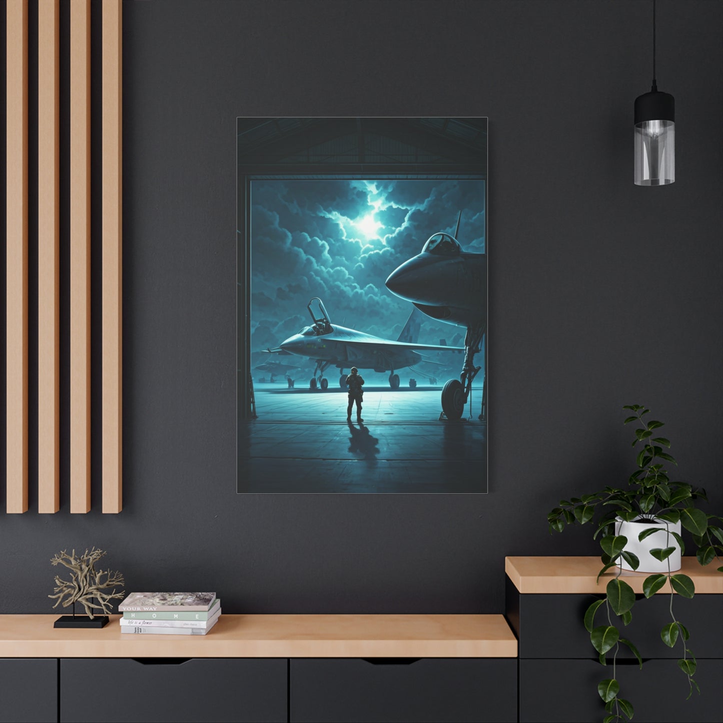 Storm Hangar Jet Silence Wall Art & Canvas Prints
