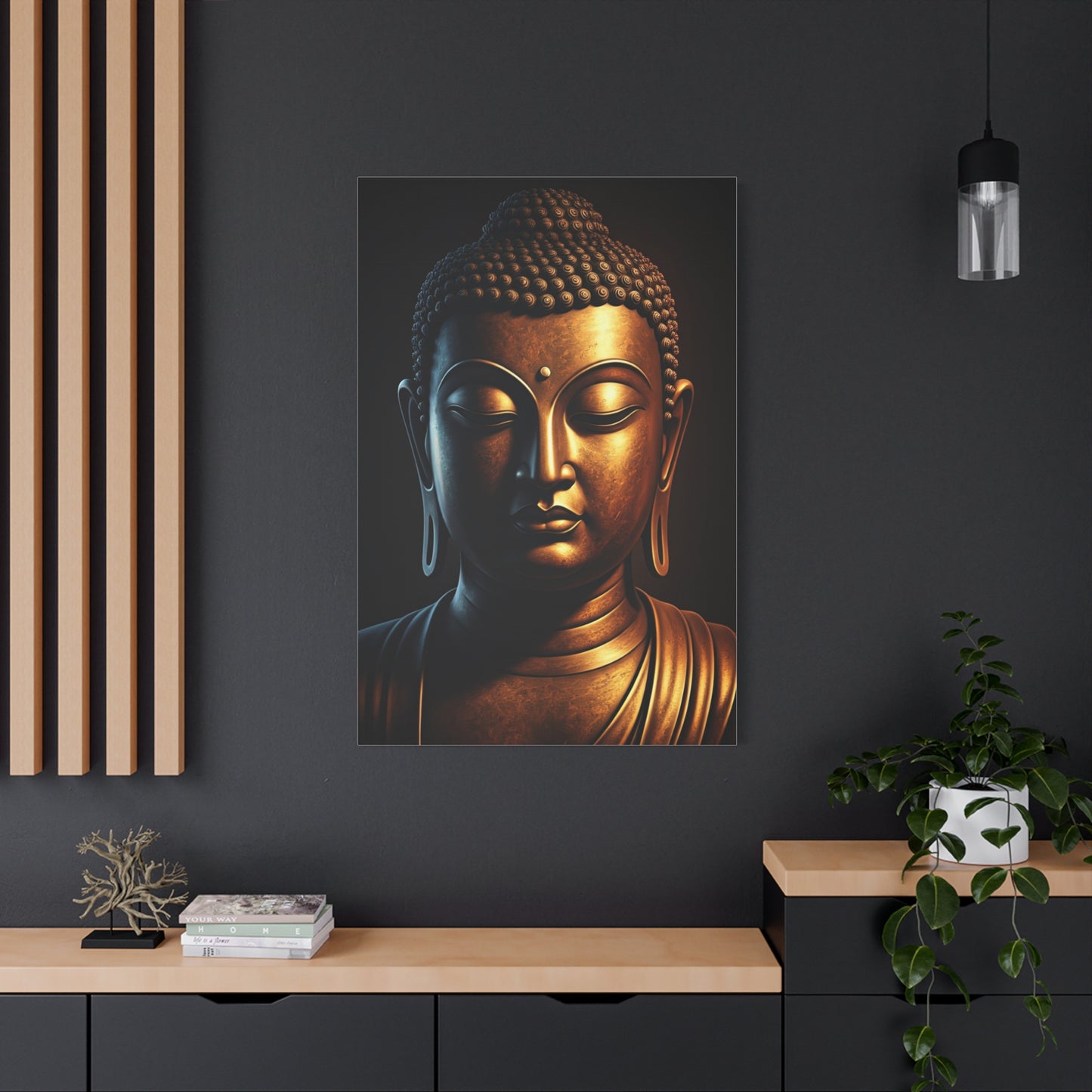 Golden Spark Buddha Meditation Wall Art & Canvas Prints
