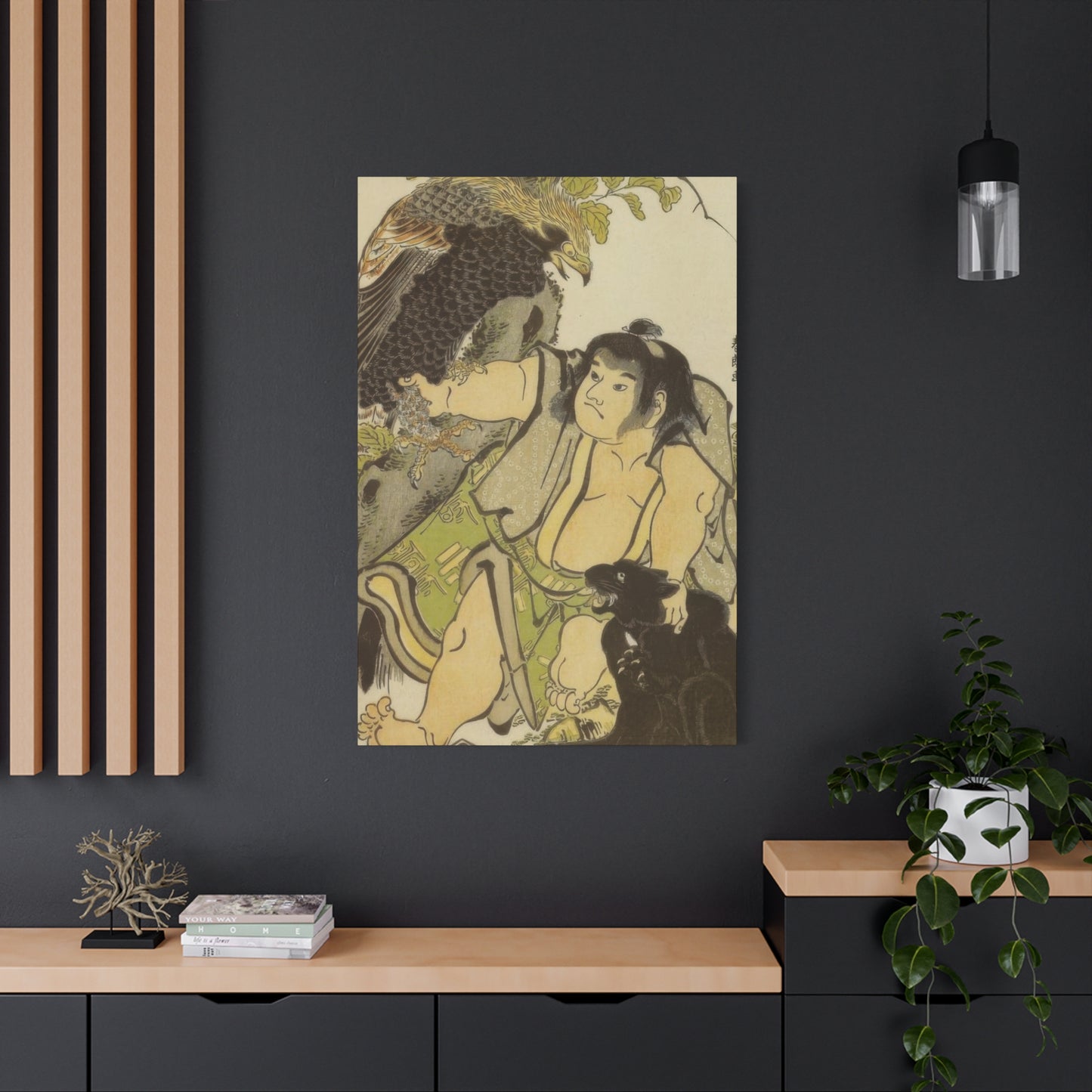 Katsushika Hokusai Kintaro And The Wild Animals Wall Art & Canvas Prints