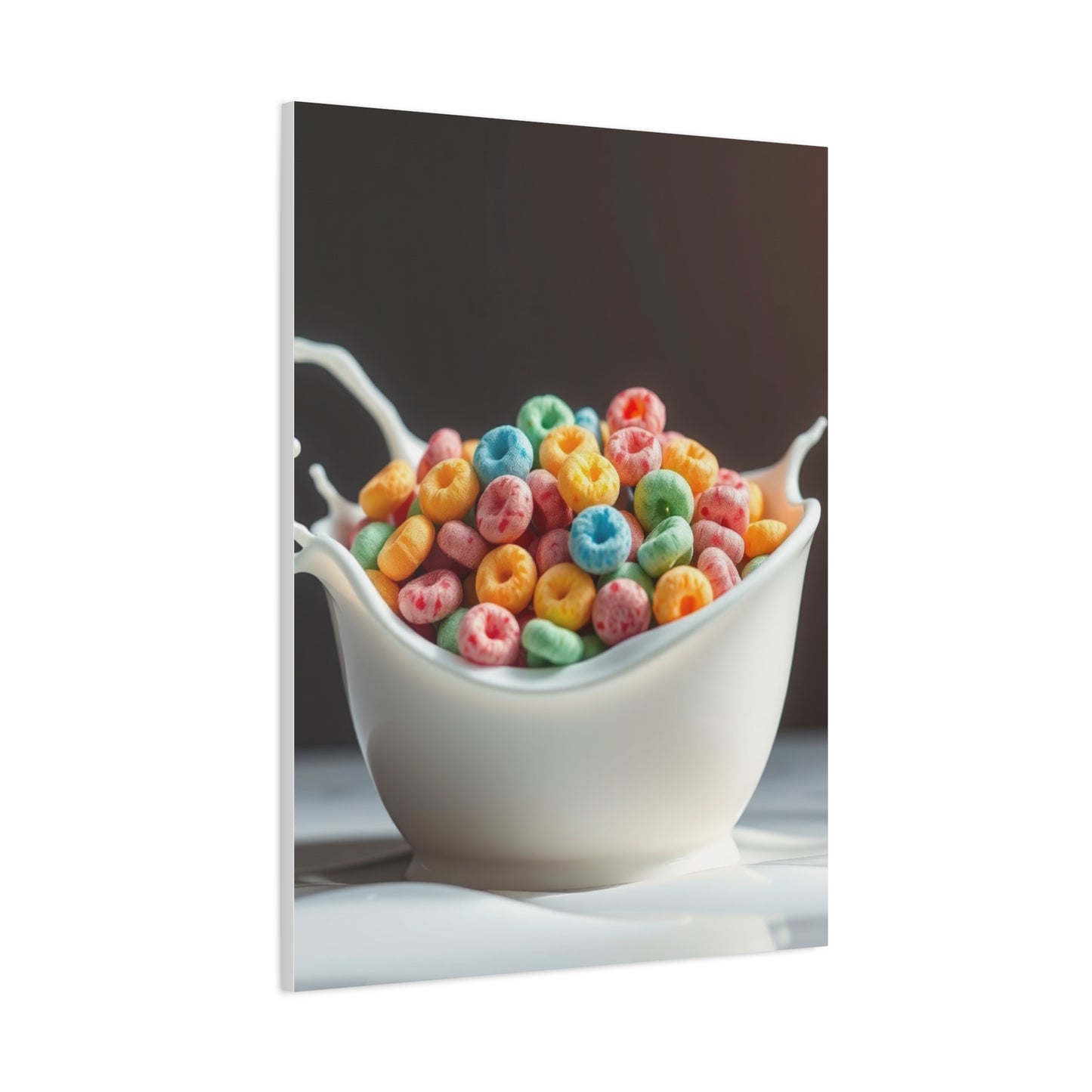 Fruit Loops in Milk Art Premium Canvas 20 Wall Art & Canvas Print