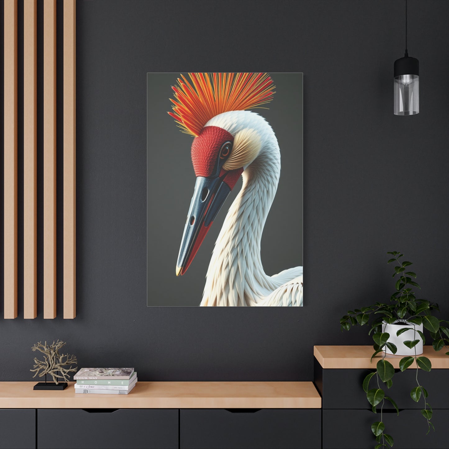 Elite Crane Bird Art Vision Wall Art & Canvas Print