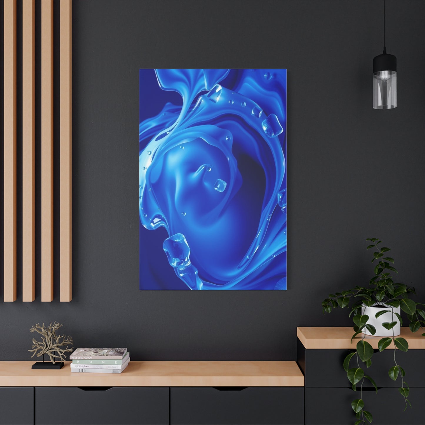 Vision Blue and White Art Art Wall Art & Canvas Print