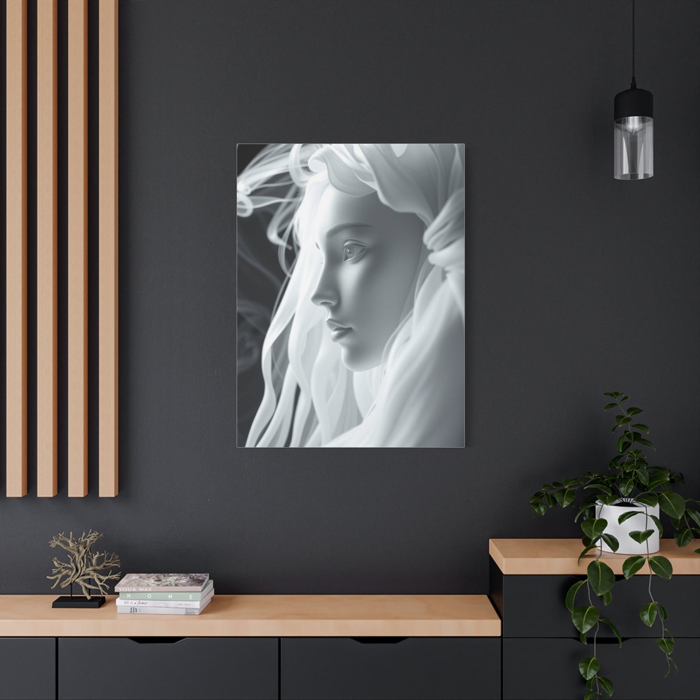 Gray & White Art Canvas Art 1 Wall Art & Canvas Print