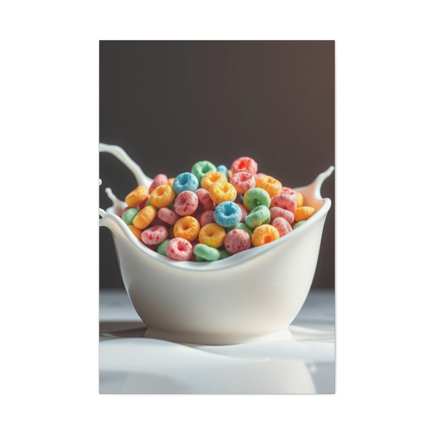 Fruit Loops in Milk Art Premium Canvas 20 Wall Art & Canvas Print