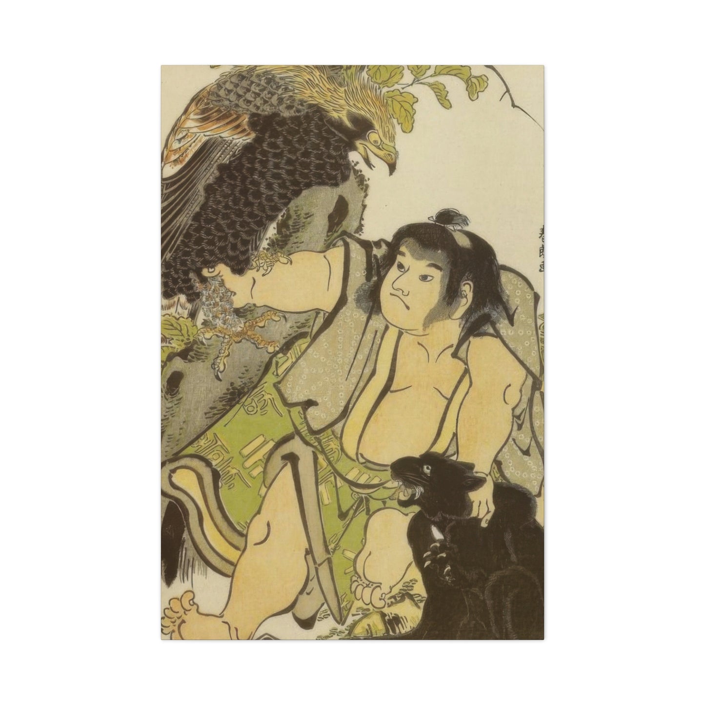 Katsushika Hokusai Kintaro And The Wild Animals Wall Art & Canvas Prints