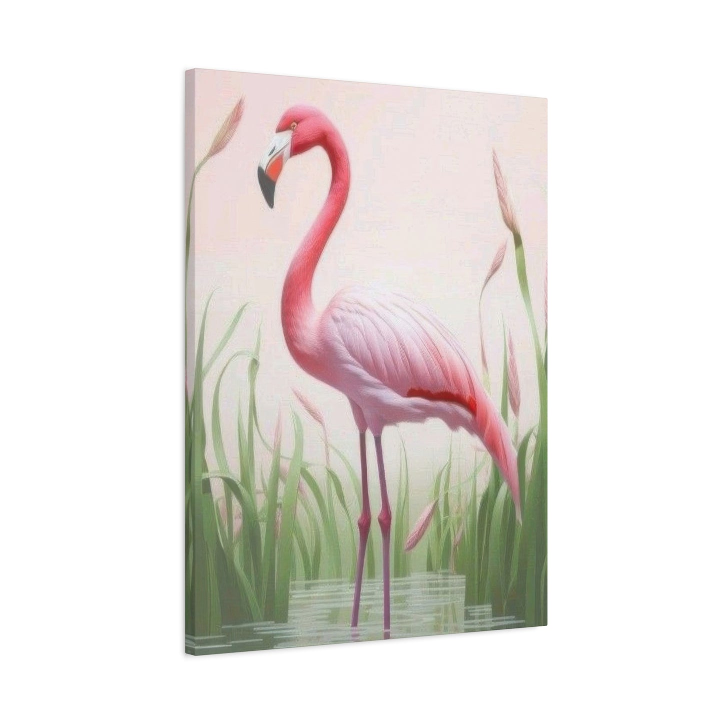 Flamingo Water Grass Wall Art & Canvas Prints