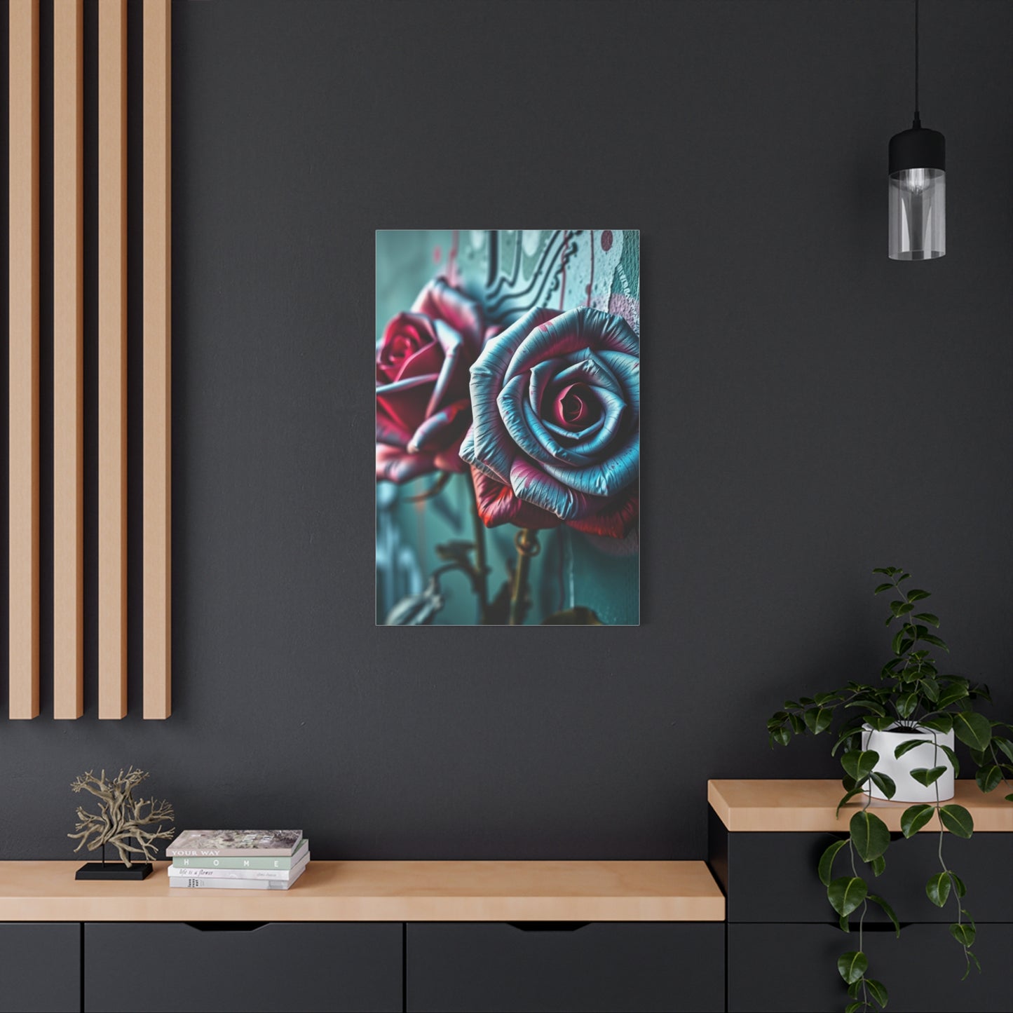 Gilded Bloom Street Art Wall Art & Canvas Print