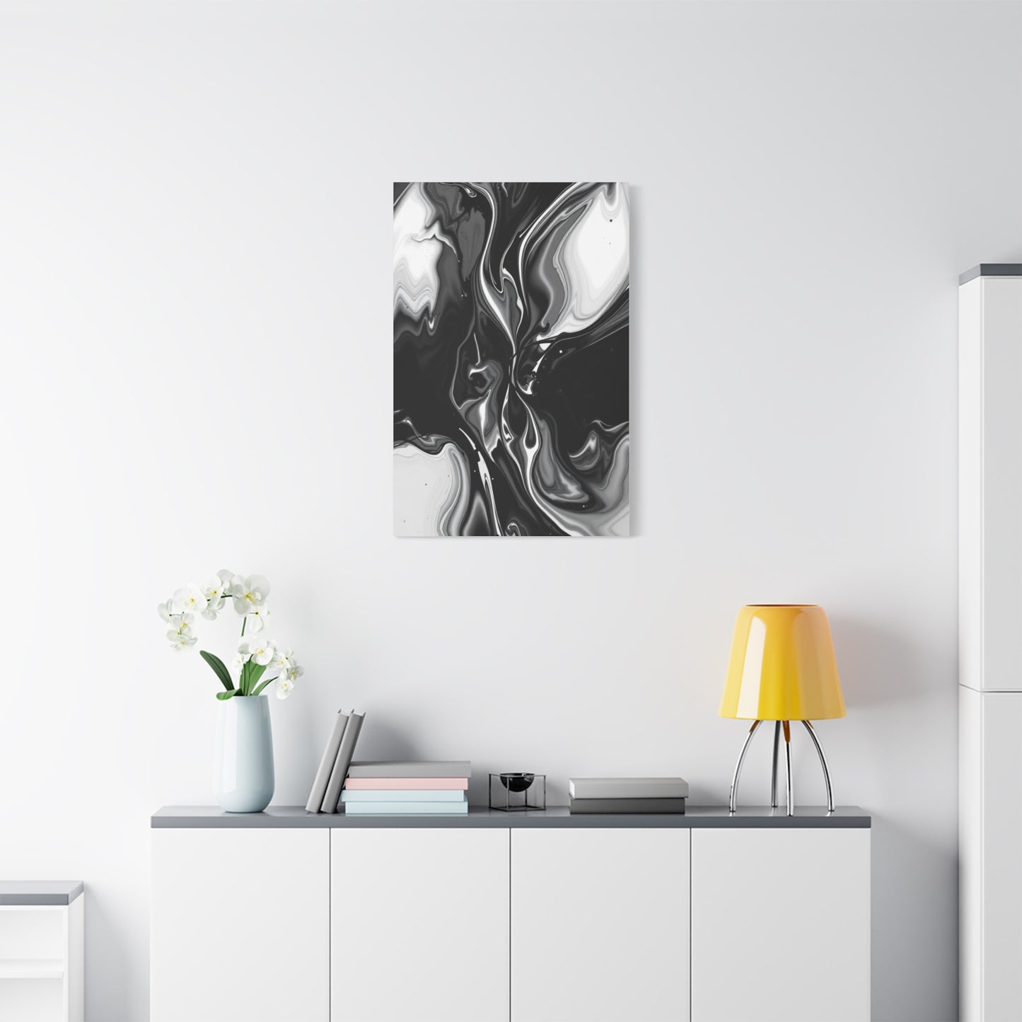 Masterpiece Black and White Abstract Art Vision Wall Art & Canvas Print
