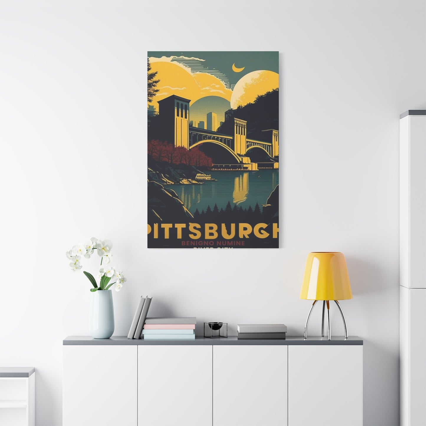 Night Sky Pittsburgh Poster Wall Art & Canvas Prints
