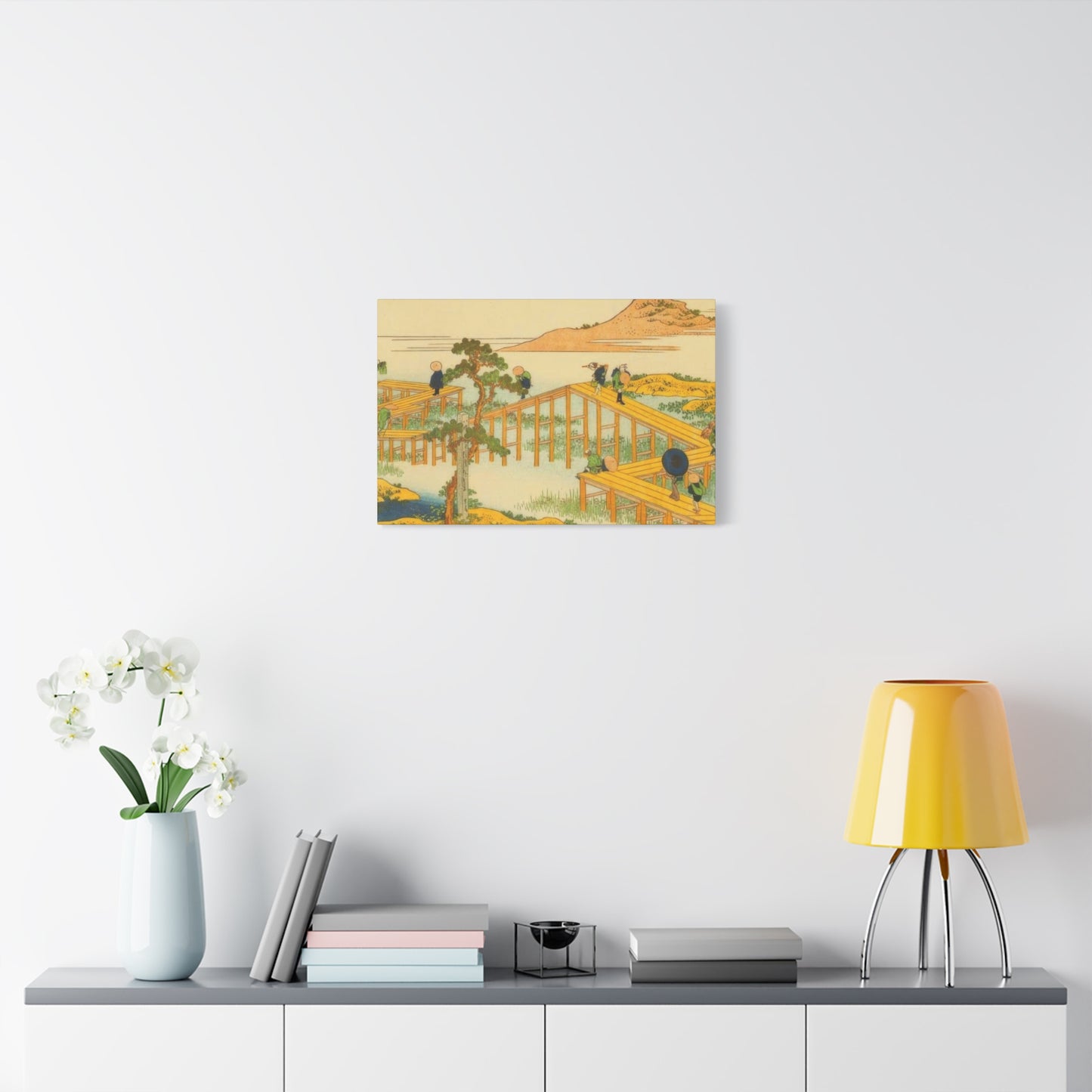 Katsushika Hokusai Ancient View Of Yatsuhashi In Mikawa Province Wall Art & Canvas Prints