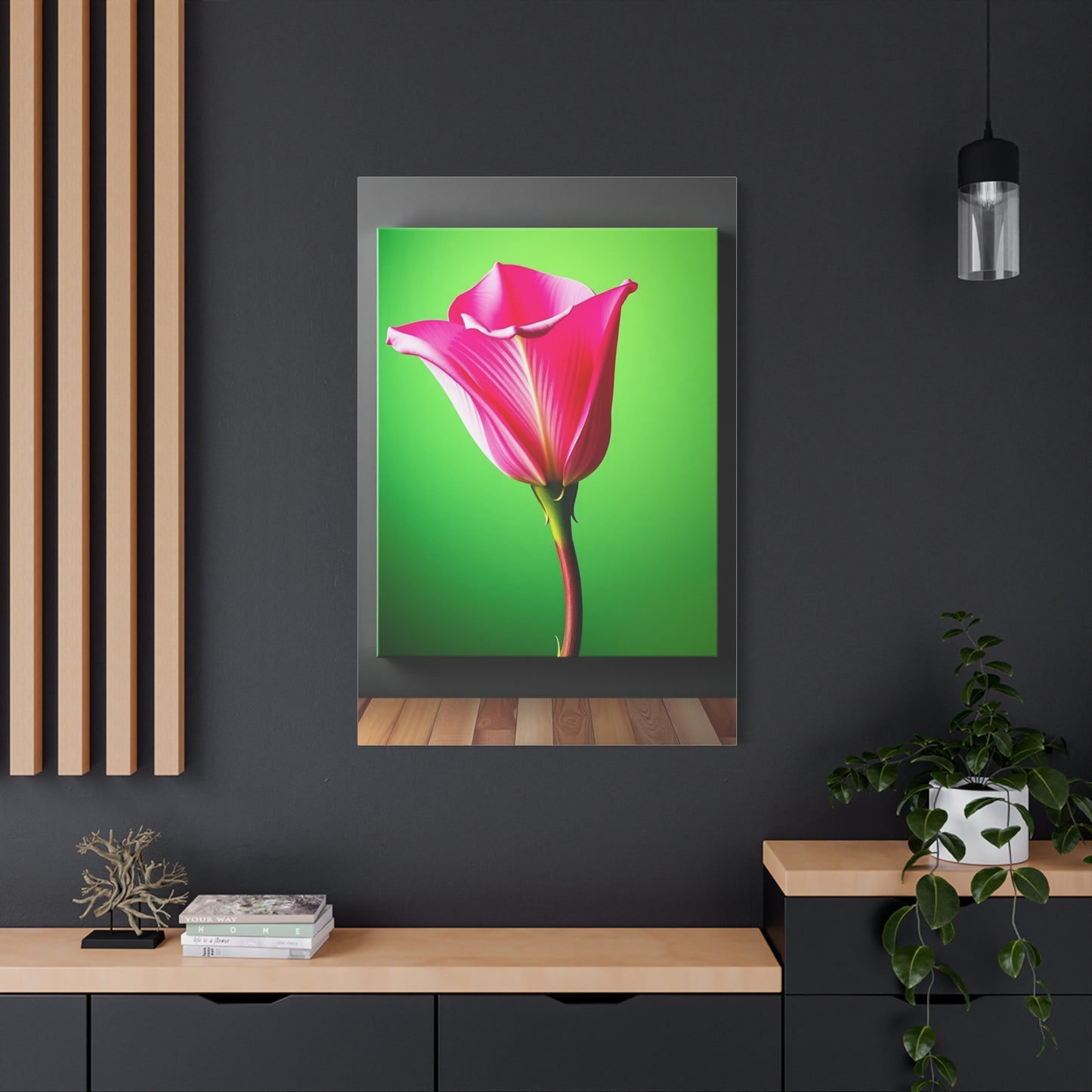 Masterpiece Green & Pink Canvas Art Vision Wall Art & Canvas Print