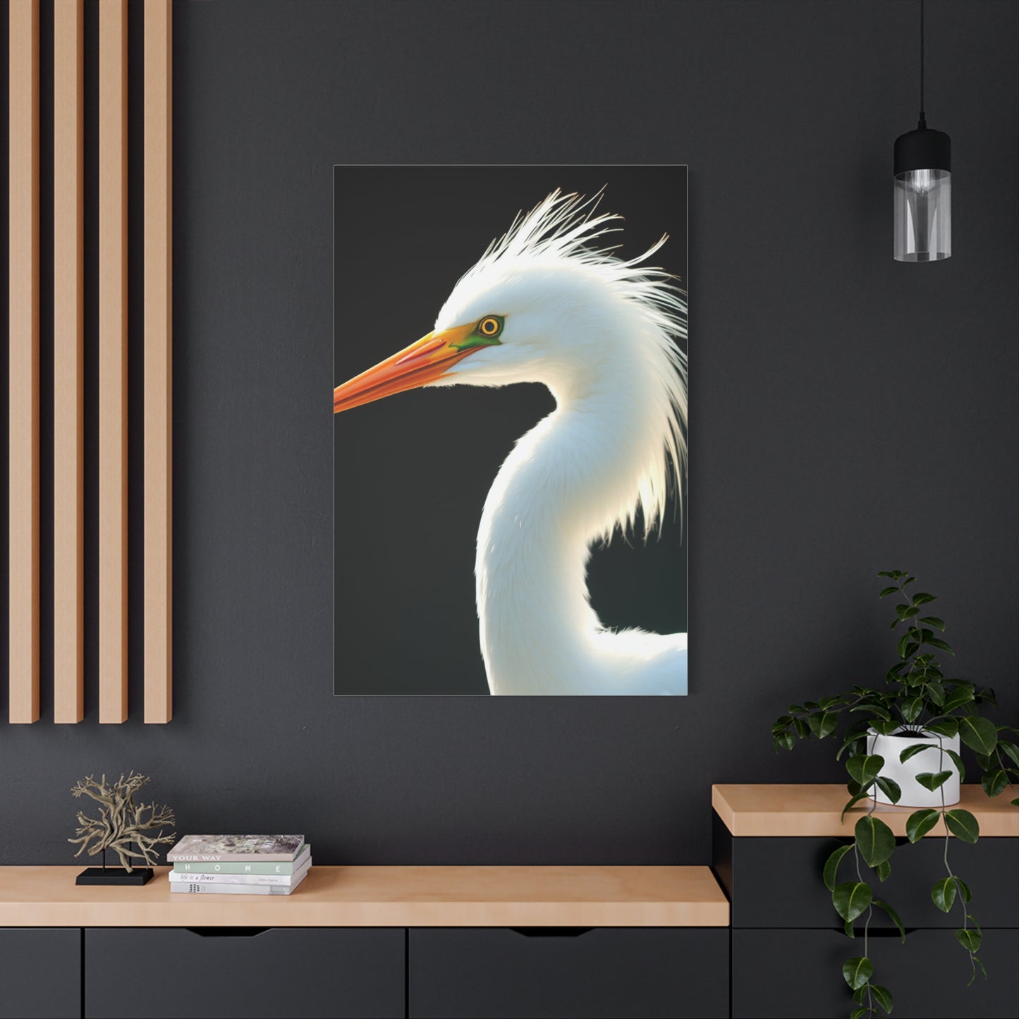 Masterpiece Egret Art Vision Wall Art & Canvas Print