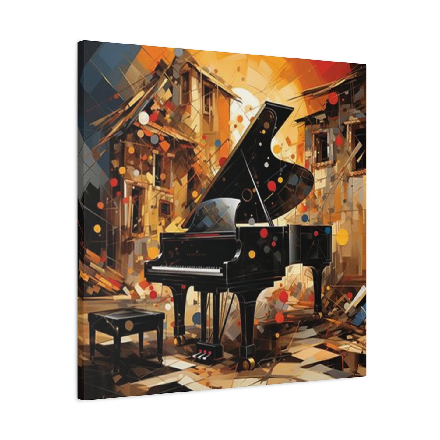 Black Piano Painting Wall Art & Canvas Prints