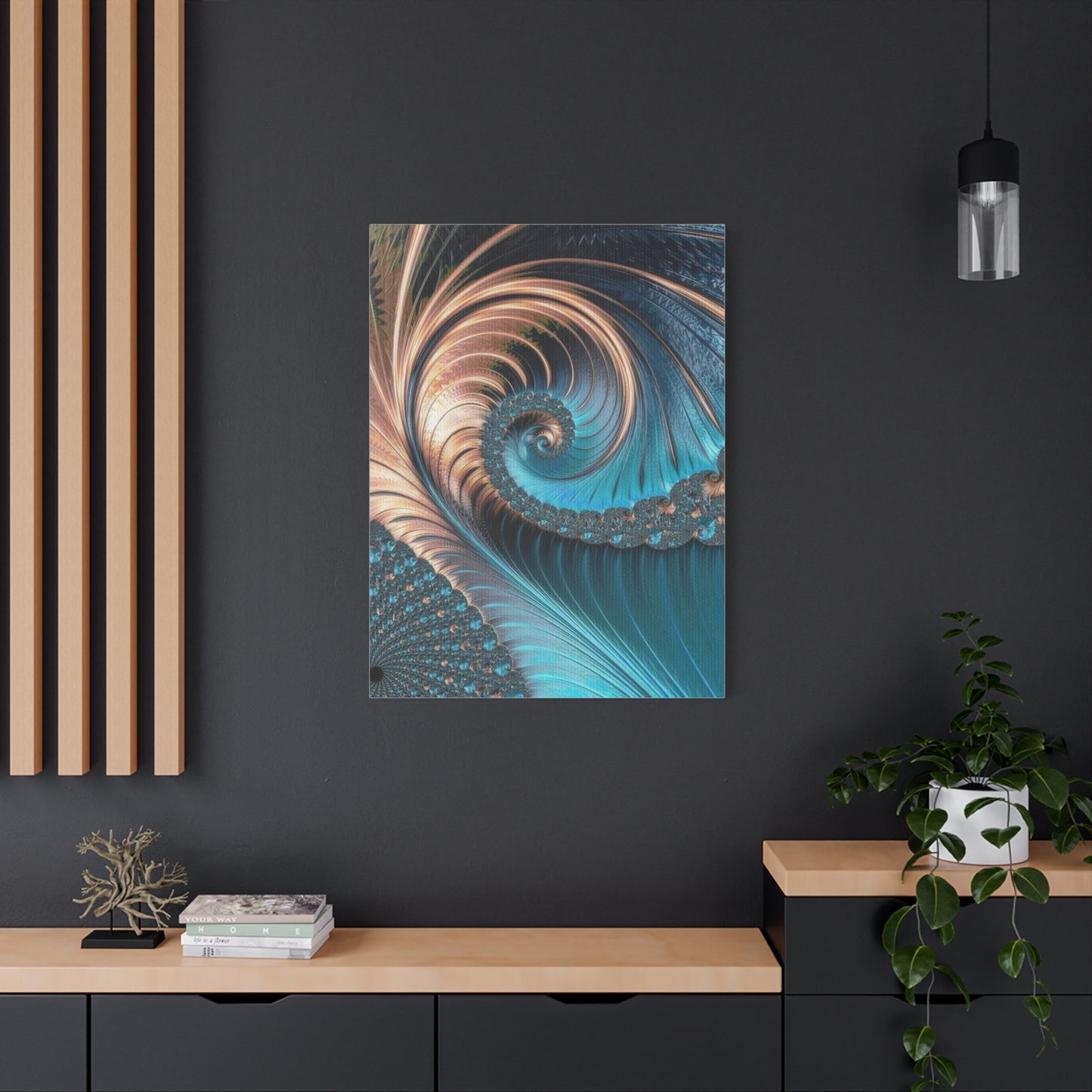 Teal Vortex Wall Art & Canvas Prints