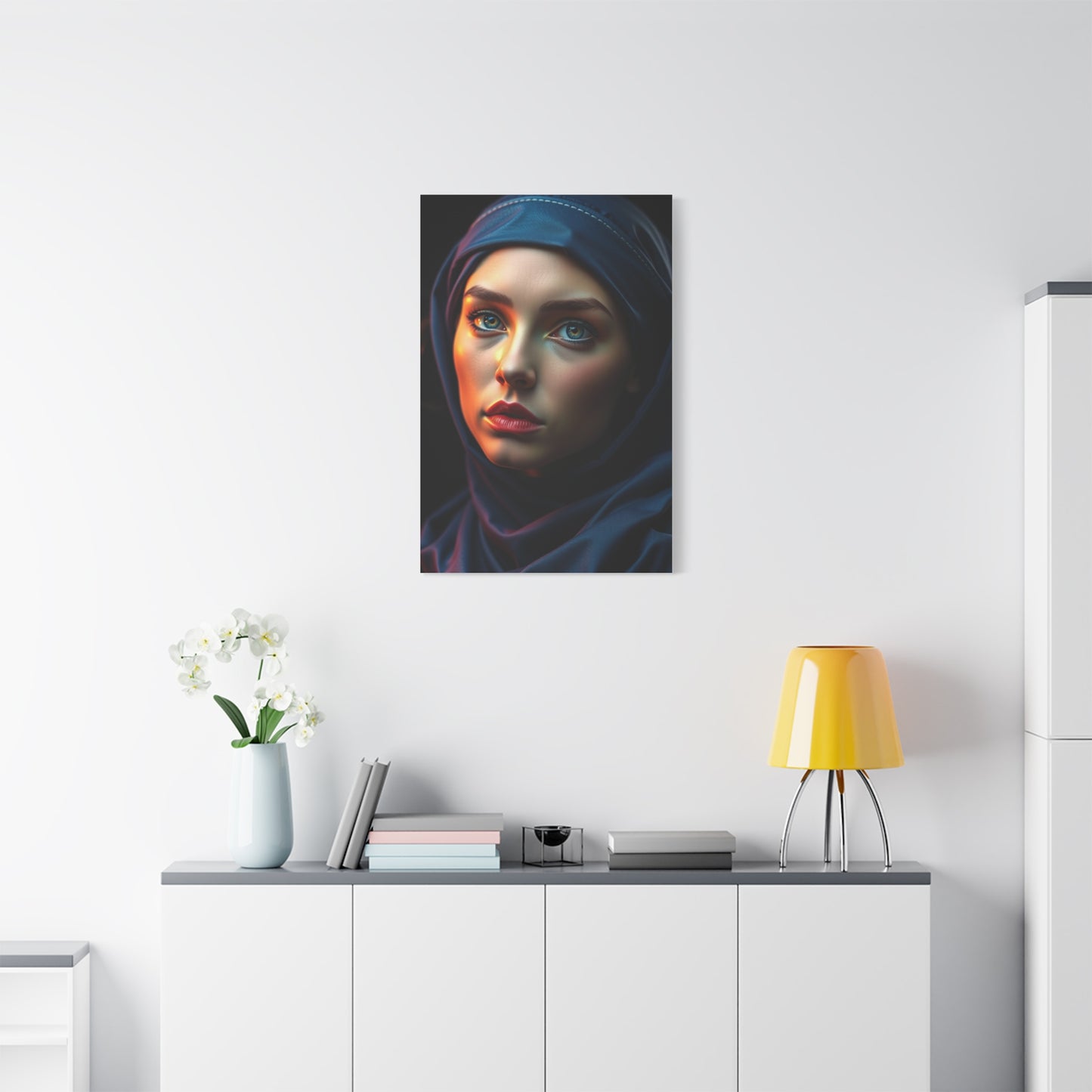 Refined Sienna and Sapphire Wall Art & Canvas Print