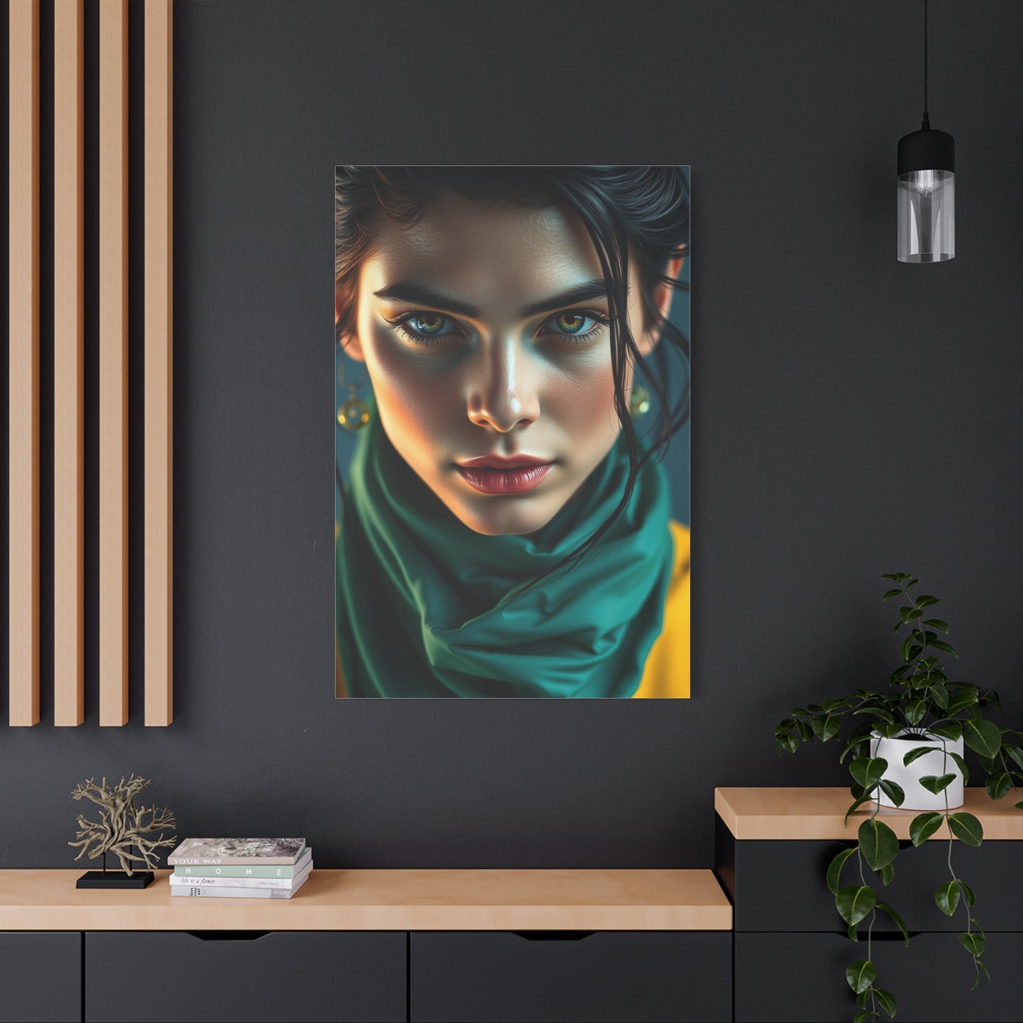 Vision Blue & Green Art Art Wall Art & Canvas Print