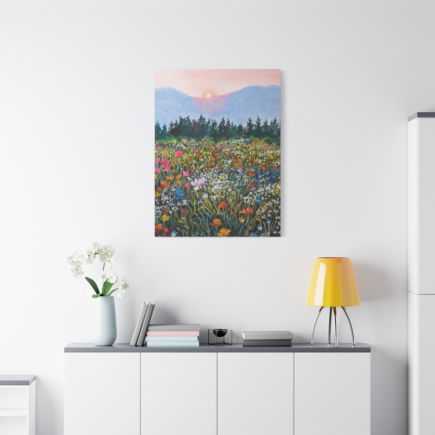 Colorful Flower Fields Colorful Wall Art & Canvas Prints