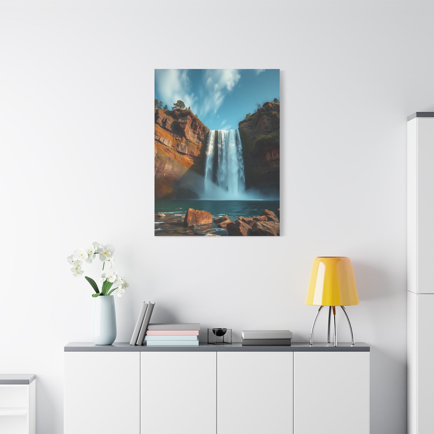 Opulent Waterfall Illusion Wall Art & Canvas Print