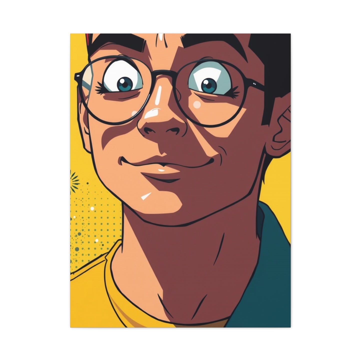 Lustrous Cartoon Vision Wall Art & Canvas Print