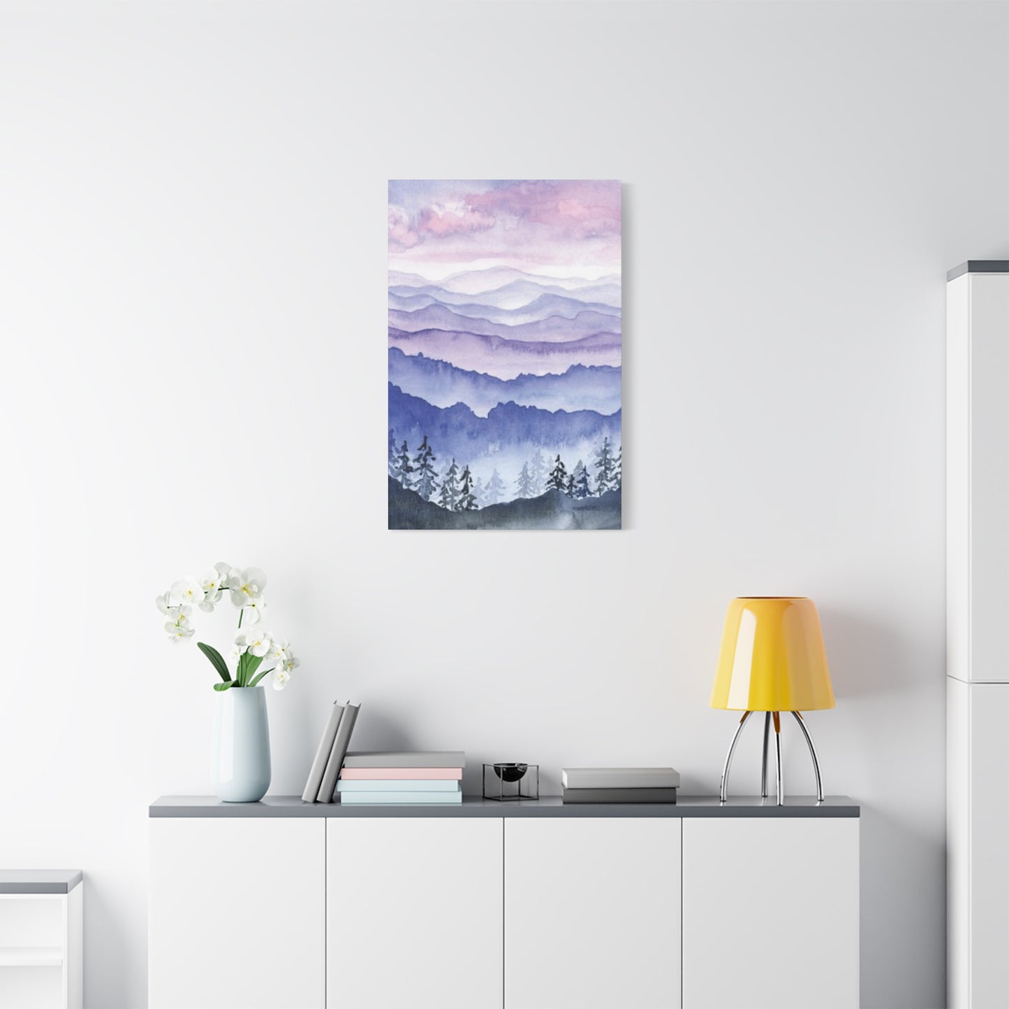Blue and Purple Mountain Ridges Wall Art & Canvas Prints