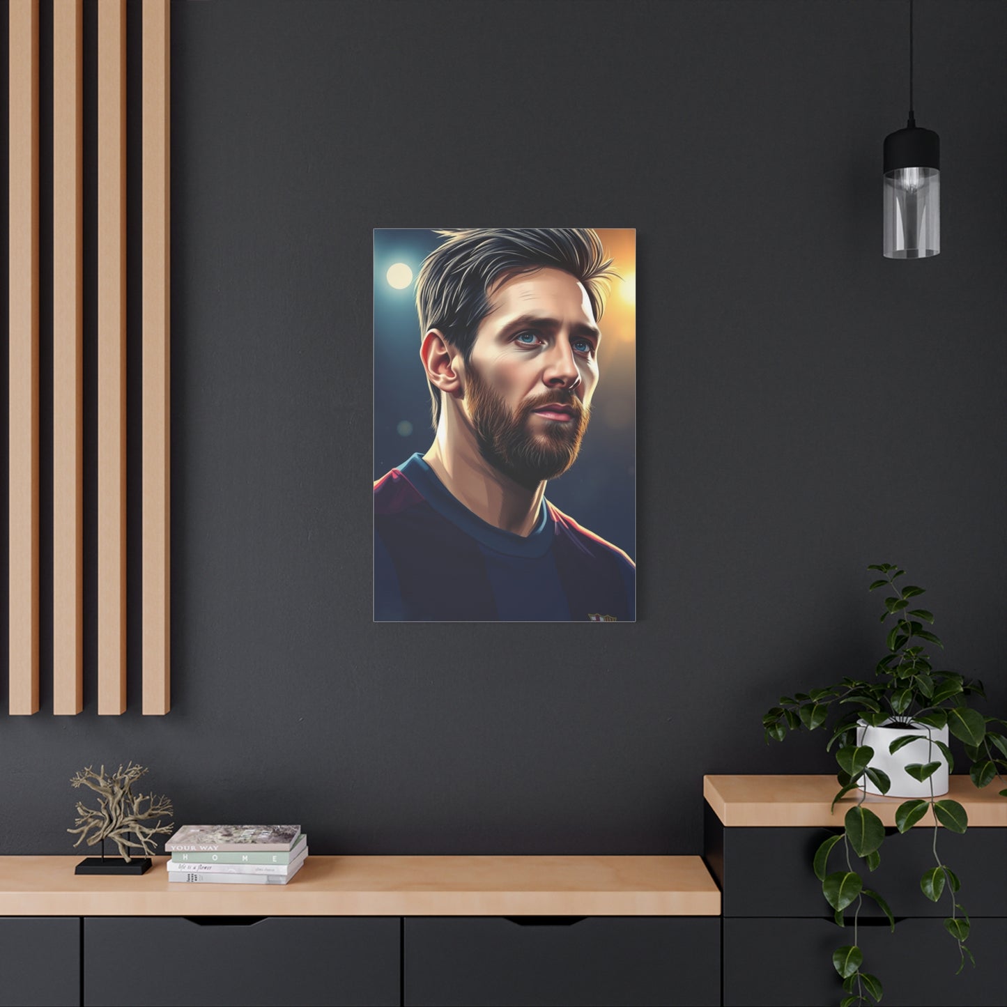 Lionel Messi Illustration Art Premium Canvas 20 Wall Art & Canvas Print