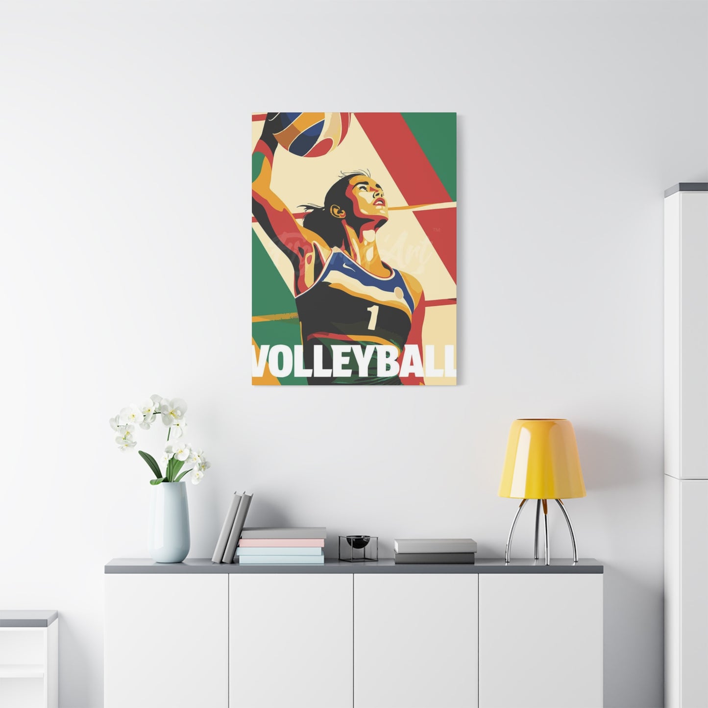 Abstract Volleyball Player Wall Art & Canvas Prints