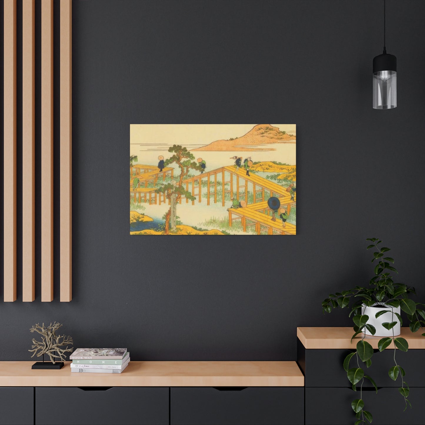 Katsushika Hokusai Ancient View Of Yatsuhashi In Mikawa Province Wall Art & Canvas Prints