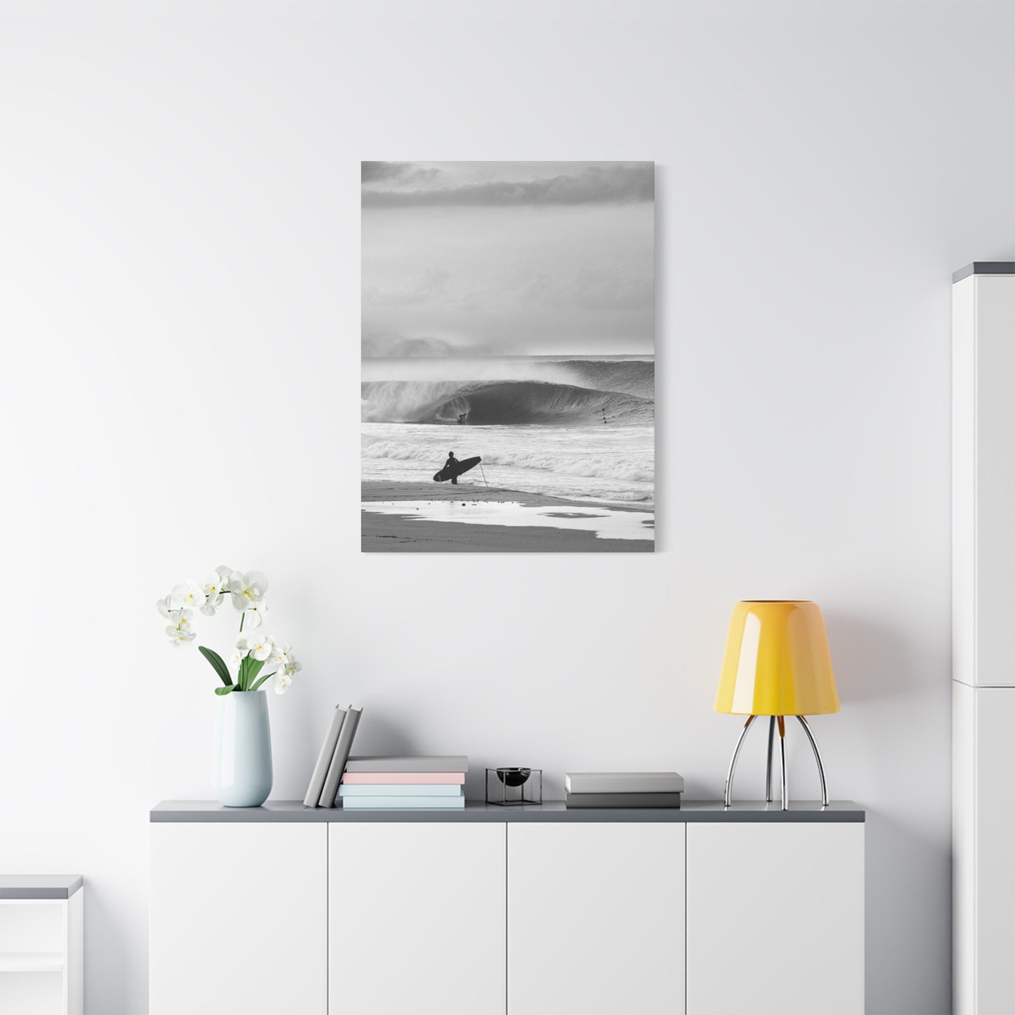 Black & White Surfing Photo Wall Art & Canvas Prints