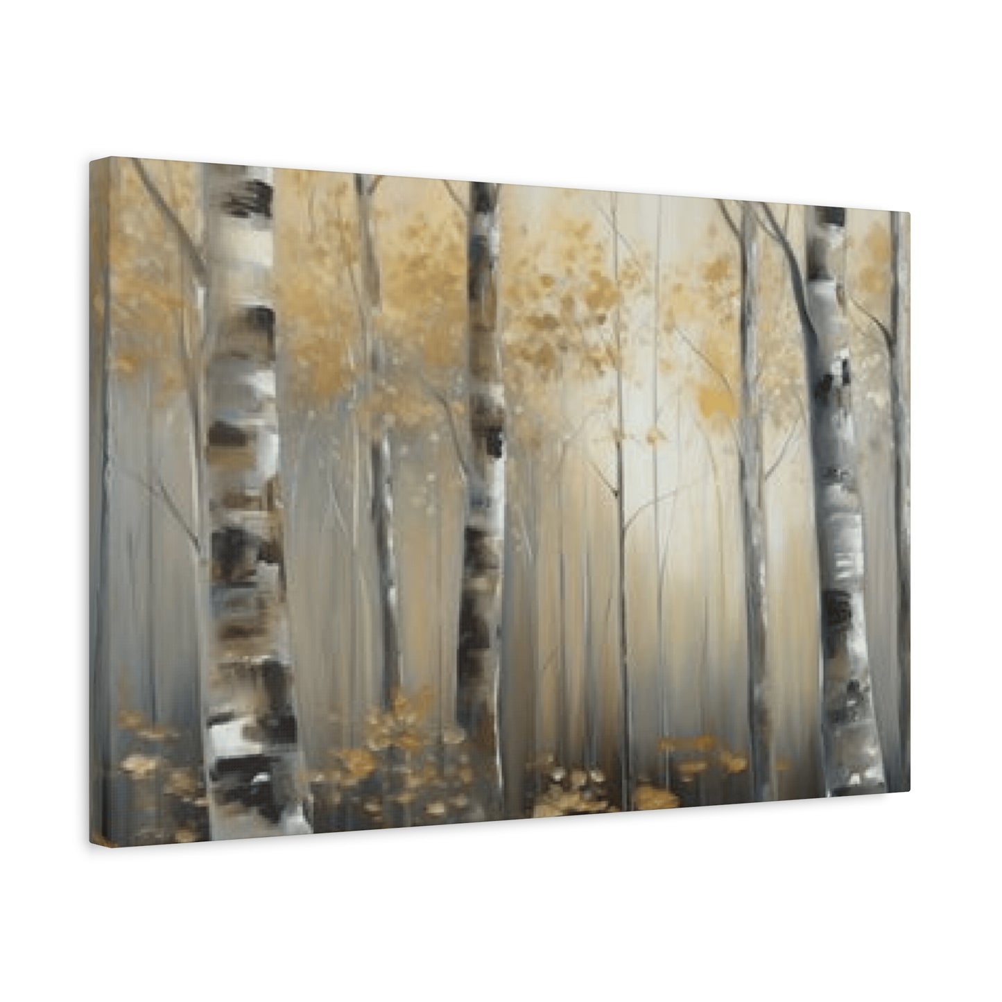 Dusky Birch Trees Painting Wall Art & Canvas Prints